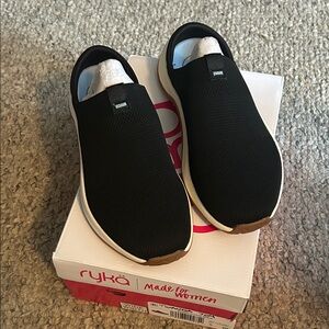 Ryka Black Slip-On Sneakers for Women